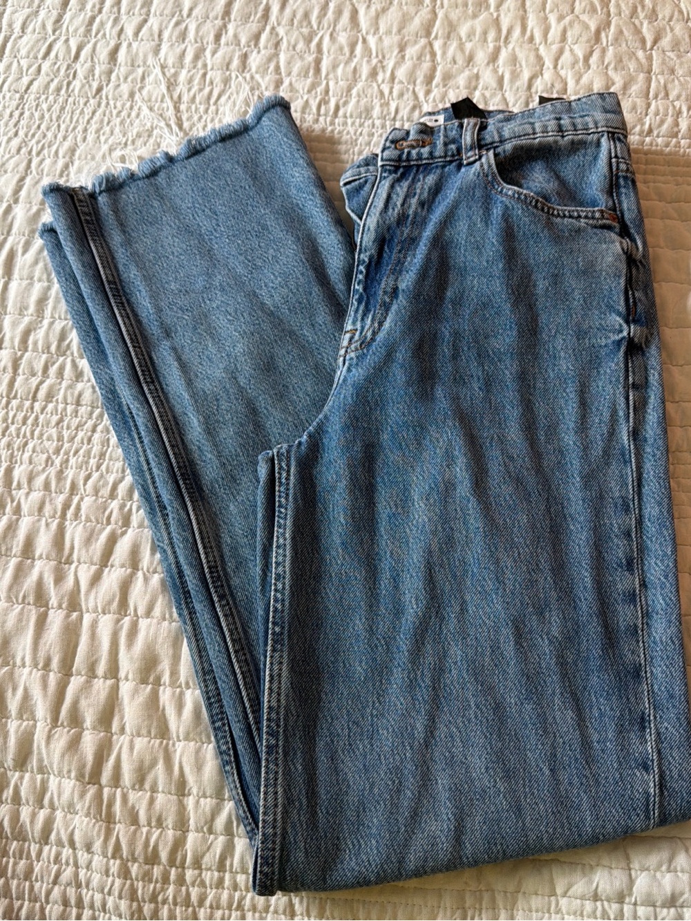 Zara Women’s Straight Jeans - Light Blue Denim